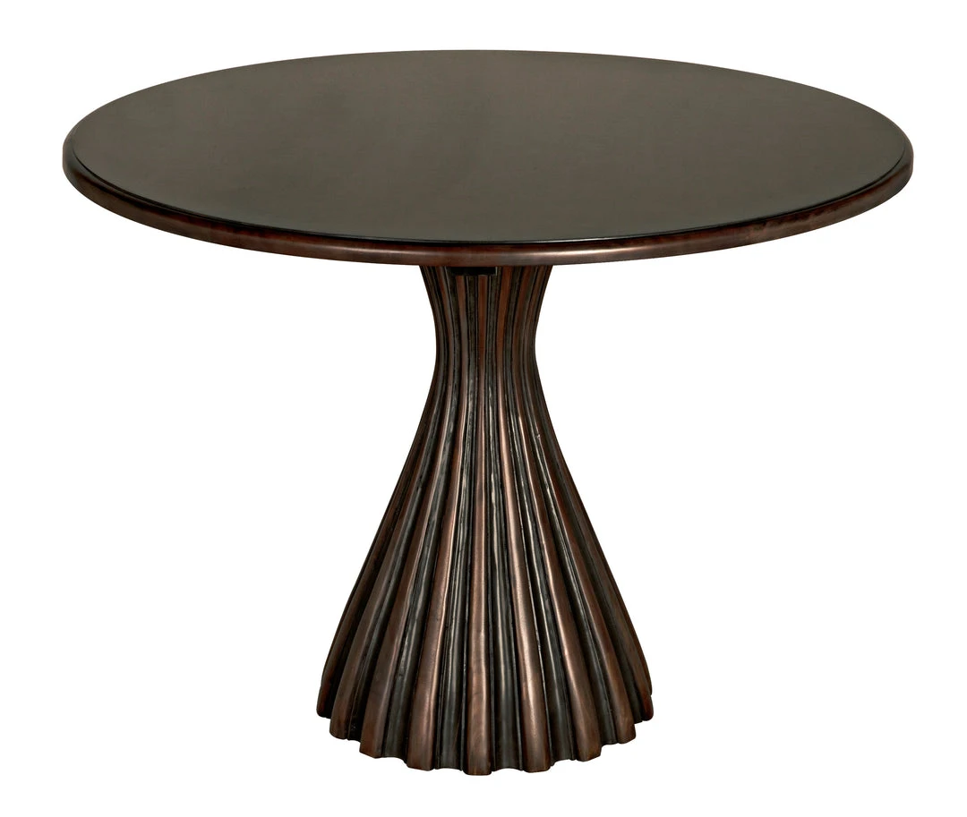 DINING ROOM Noir Osiris Dining Table, Pale Rubbed With Light Brown Trim 6 DINING ROOM Noir Osiris Dining Table, Pale Rubbed With Light Brown Trim