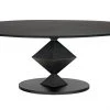 DINING ROOM Noir Katana Oval Dining Table, Black Metal