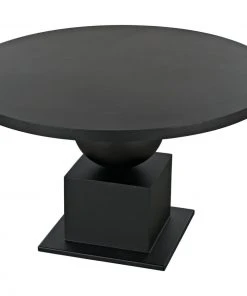 Noir Emira Dining Table, Black Metal
