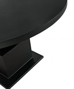 Noir Emira Dining Table, Black Metal