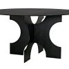Noir Element Dining Table, Black Metal