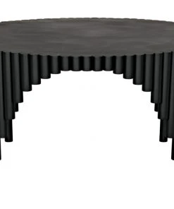 Noir Royal Hall Dining Table, Black Steel