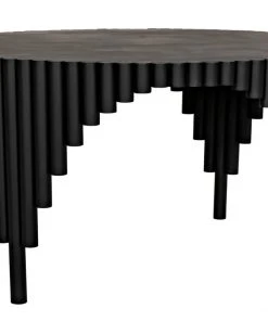 Noir Royal Hall Dining Table, Black Steel