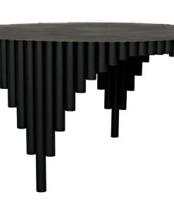 Noir Royal Hall Dining Table, Black Steel