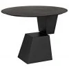 Noir Round Pieta Table, Black Steel