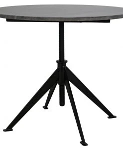 Noir Matilo Adjustable Table, Black Metal Metal Base With Marble Top Side & End Tables 8 Noir Matilo Adjustable Table, Black Metal Metal Base With Marble Top Side & End Tables