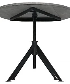 Noir Matilo Adjustable Table, Black Metal Metal Base With Marble Top Side & End Tables 10 Noir Matilo Adjustable Table, Black Metal Metal Base With Marble Top Side & End Tables