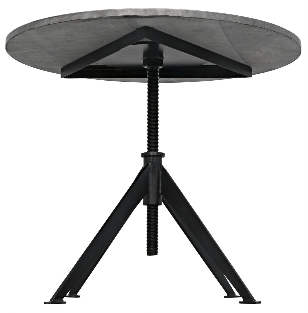 Noir Matilo Adjustable Table, Black Metal Metal Base With Marble Top Side & End Tables 6 Noir Matilo Adjustable Table, Black Metal Metal Base With Marble Top Side & End Tables