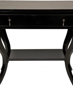 Noir Weldon Side Table, Distressed Black Side & End Tables
