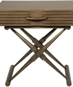 Noir Zanta Side Table, Saddle Brown Side & End Tables