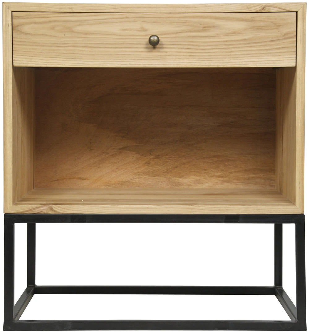 Noir Qs Garland Side Table, Elm With Black Metal Side & End Tables 4 Noir Qs Garland Side Table, Elm With Black Metal Side & End Tables