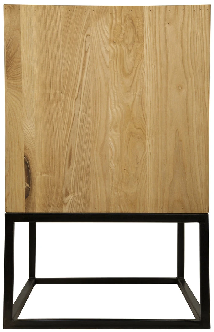 Noir Qs Garland Side Table, Elm With Black Metal Side & End Tables 5 Noir Qs Garland Side Table, Elm With Black Metal Side & End Tables