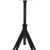Side & End Tables Noir Qs Edith Adjustable Side Table, Black Metal, Small