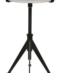 Side & End Tables Noir Qs Edith Adjustable Side Table, Black Metal, Small