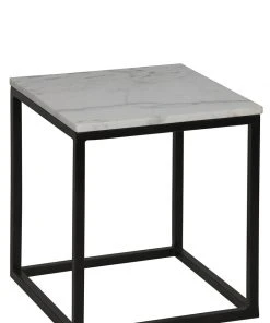 Side & End Tables Noir Manning Side Table, Black Metal, Small