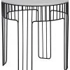 Side & End Tables Noir Amadeus Side Table, Small, Black Metal With White Stone 1 Side & End Tables Noir Amadeus Side Table, Small, Black Metal With White Stone