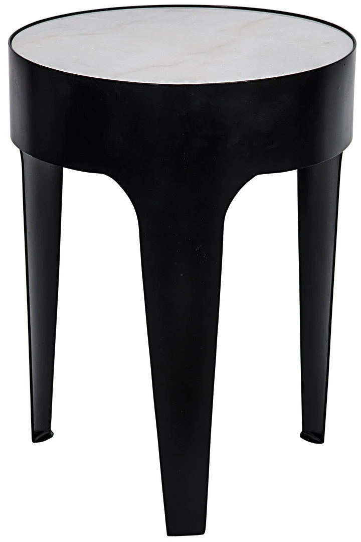 Noir Cylinder Side Table, Black Metal, Small 3 Noir Cylinder Side Table, Black Metal, Small