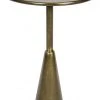 Noir Hiro Side Table, Antique Brass