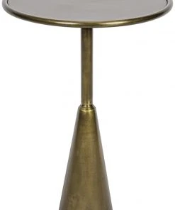 Noir Hiro Side Table, Antique Brass