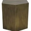 Noir Aria Side Table B, Aged Brass