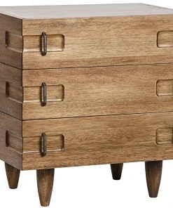 Noir QS David Side Table, Dark Walnut