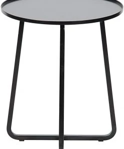Noir Kimana Side Table, Black Metal