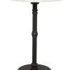 Noir Antonie Side Table, Black Metal With White Stone Side & End Tables