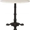 Side & End Tables Noir Theresia Side Table, Black Metal With White Stone
