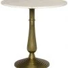 Side & End Tables Noir Alida Side Table With White Stone, Brass Finish