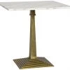 Side & End Tables Noir Fadim Side Table, Antique Brass, Cast Iron And Quartz