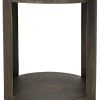 Noir Chrysler Side Table, Aged Brass