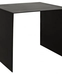 Noir Yves Side Table, Black Metal, Large Side & End Tables