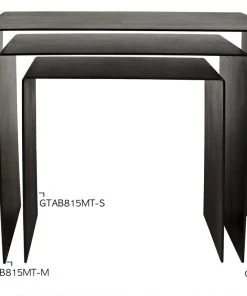 Noir Yves Side Table, Black Metal, Large Side & End Tables