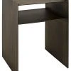 Noir Cyrus Side Table, Aged Brass