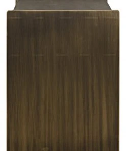 Noir Cyrus Side Table, Aged Brass