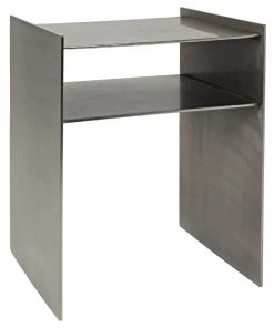 Side & End Tables Noir Cyrus Side Table, Antique Silver