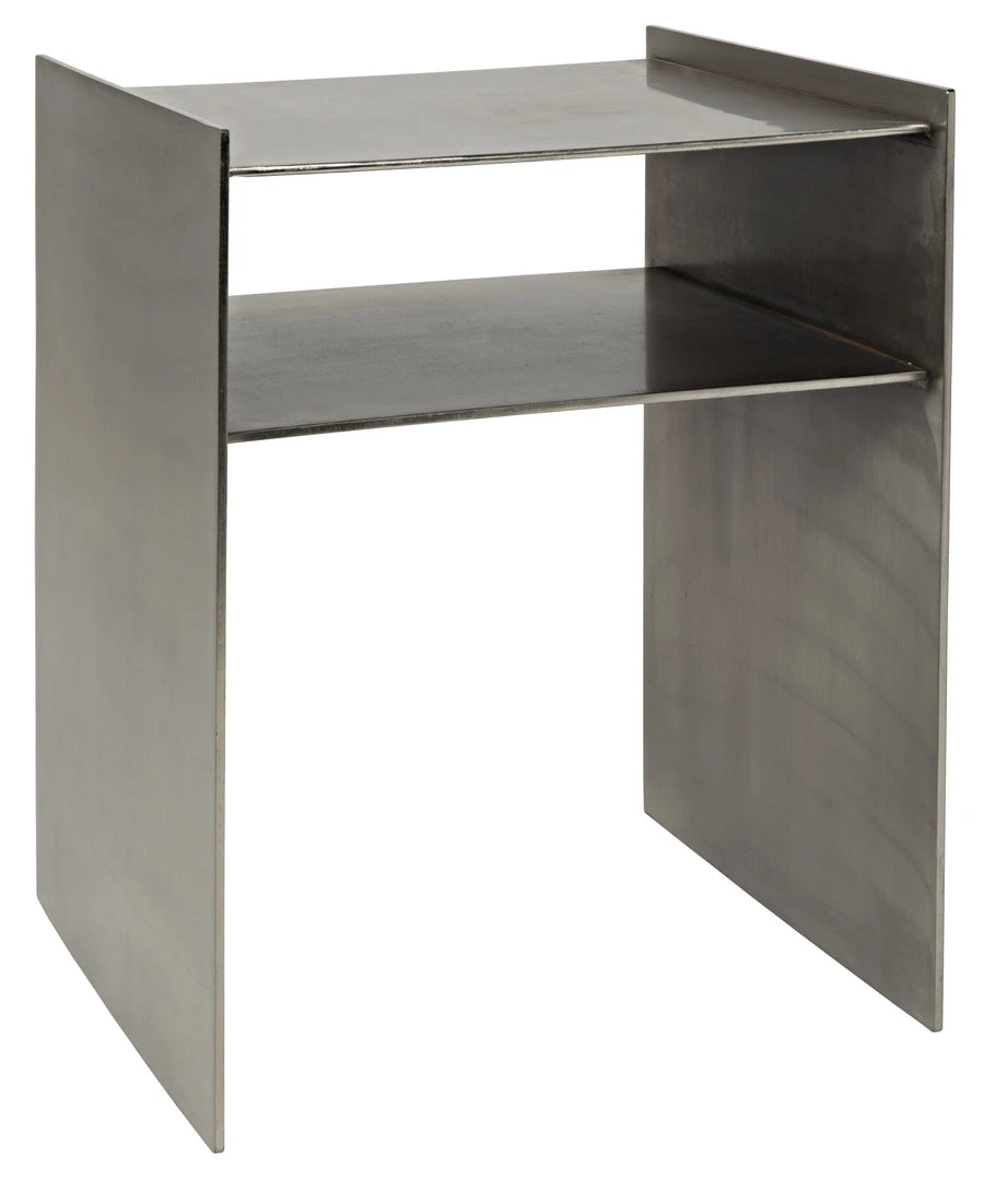 Side & End Tables Noir Cyrus Side Table, Antique Silver 3 Side & End Tables Noir Cyrus Side Table, Antique Silver