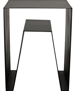 Noir Quintin Side Table, Black Metal Side & End Tables