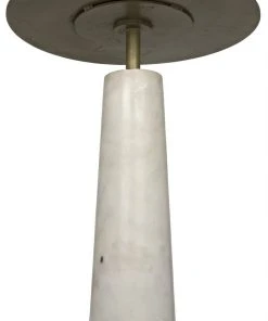 Noir Hotaru Side Table, White Marble And Antique Brass 7 Noir Hotaru Side Table, White Marble And Antique Brass
