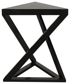 Noir Orpheo Side Table, Black Metal Side & End Tables