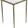 Noir Comet Triangle Side Table, Large, Stone, Metal With Brass Finish 1 Noir Comet Triangle Side Table, Large, Stone, Metal With Brass Finish