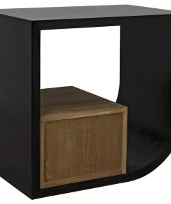 Side & End Tables Noir Burton Side Table, Left, Hand Rubbed Black And Teak 17 Side & End Tables Noir Burton Side Table, Left, Hand Rubbed Black And Teak