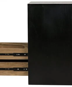 Side & End Tables Noir Burton Side Table, Left, Hand Rubbed Black And Teak 20 Side & End Tables Noir Burton Side Table, Left, Hand Rubbed Black And Teak