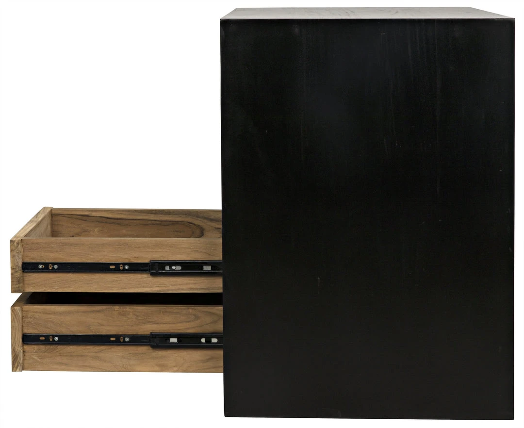 Side & End Tables Noir Burton Side Table, Left, Hand Rubbed Black And Teak 11 Side & End Tables Noir Burton Side Table, Left, Hand Rubbed Black And Teak