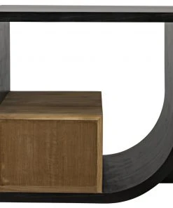 Side & End Tables Noir Burton Side Table, Left, Hand Rubbed Black And Teak 21 Side & End Tables Noir Burton Side Table, Left, Hand Rubbed Black And Teak