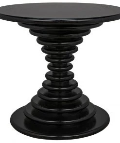 Side & End Tables Noir Scheiben Side Table, Hand Rubbed Black