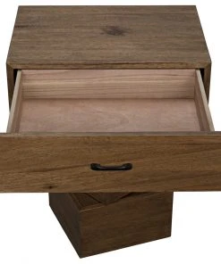 Noir Grobius Side Table, Dark Walnut Side & End Tables