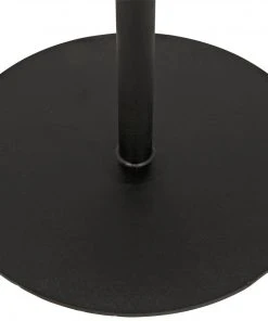 Side & End Tables Noir Ford Tall Side Table, Gold Teak With Metal Base