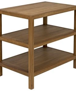 Noir SL9 Side Table, Gold Teak