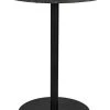 Side & End Tables Noir Ford Stone Top Side Table, Black Metal, Tall